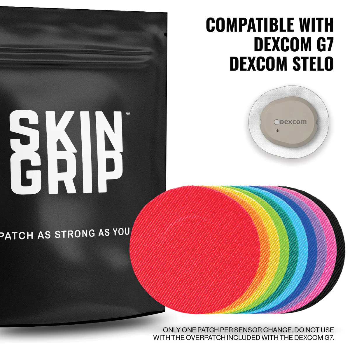 Αυτοκόλλητα Αισθητήρων Dexcom G7 & Stelo – Skin Grip Patches Rainbow - Image 3