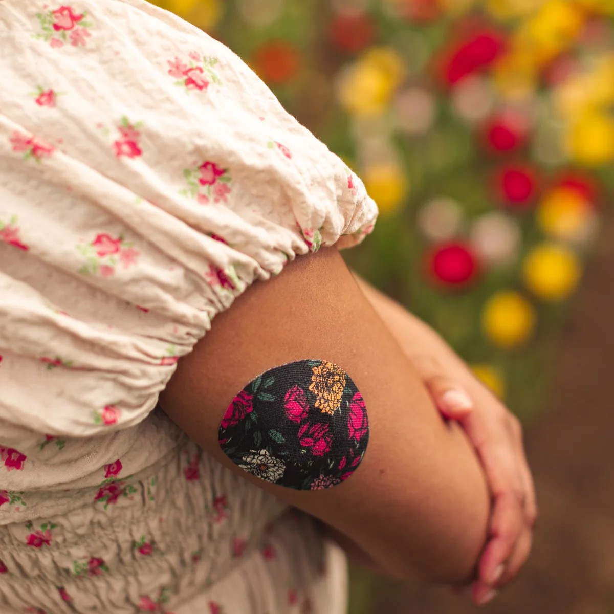 Αυτοκόλλητα Αισθητήρων Freestyle Libre 2 - Skin Grip Patches Floral 10 τεμ. - Image 3